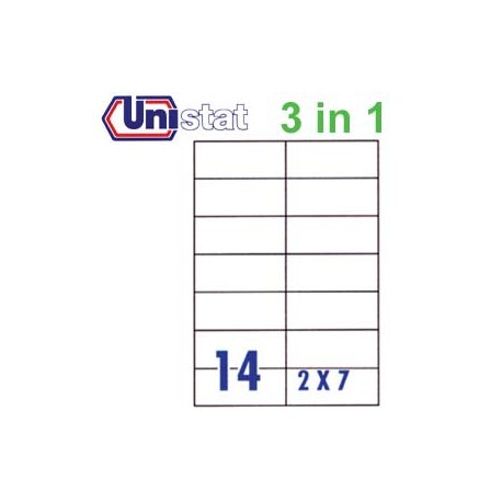 Unistat U4674 Multipurpose Labels A4 105mmx42.3mm 1400's White