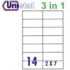 Unistat U4674 Multipurpose Labels A4 105mmx42.3mm 1400's White
