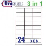 Unistat U4670 Multipurpose Labels A4 66mmx33.8mm 2400's White