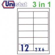 Unistat U4669 Multipurpose Labels A4 96.5mmx42.3mm 1200's White