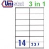 Unistat U4452 Multipurpose Labels A4 105mmx42mm 1400's White