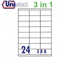 Unistat U4429 Multipurpose Labels A4 70mmx35mm 2400's White
