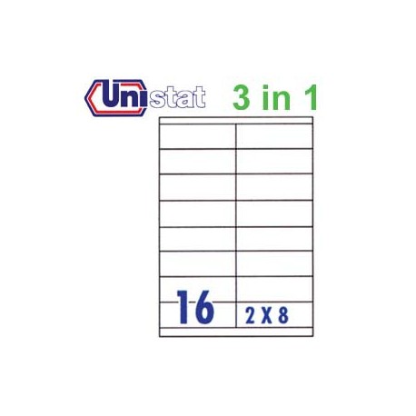 Unistat U4427 Multipurpose Labels A4 105mmx35mm 1600's White