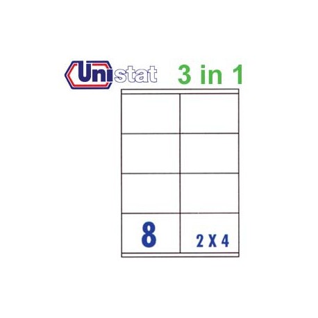 Unistat U4426 Multipurpose Labels A4 105mmx70mm 800's White