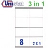 Unistat U4426 Multipurpose Labels A4 105mmx70mm 800's White