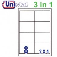 Unistat U4280 Multipurpose Labels A4 96.5mmx67.7mm 800's White