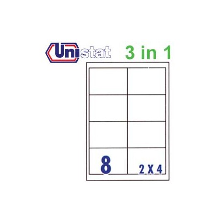 Unistat U4280 Multipurpose Labels A4 96.5mmx67.7mm 800's White