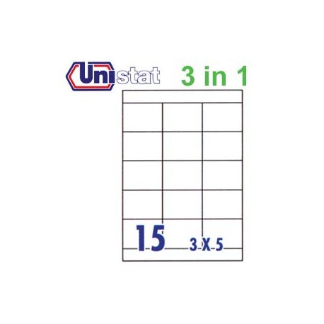 Unistat U4278 Multipurpose Labels A4 70mmx50.8mm 1500's White