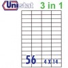 Unistat U4273 Multipurpose Labels A4 52.5mmx21.2mm 5600's White