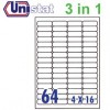 Unistat U4271 Multipurpose Labels A4 48.3mmx16.9mm 6400's White