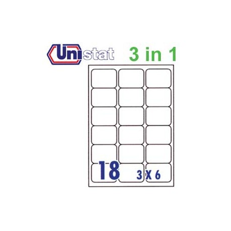 Unistat U4265 多用途標籤 A4 63.5毫米x46.6毫米 1800個 白色