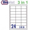 Unistat U4262 Multipurpose Labels A4 64.6mmx33.8mm 2400's White