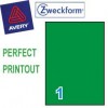 Zweckform 3472 Multipurpose Labels A4 210mmx297mm 100's Green