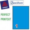 Zweckform 3471 Multipurpose Labels A4 210mmx297mm 100's Blue