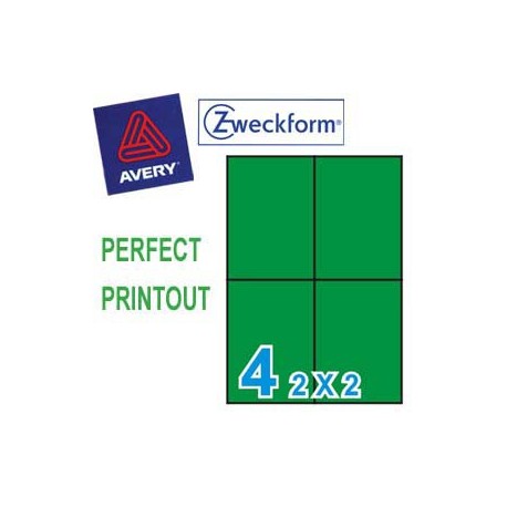 Zweckform 3458 Multipurpose Labels A4 105mmx148mm 400's Green