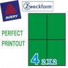 Zweckform 3458 Multipurpose Labels A4 105mmx148mm 400's Green