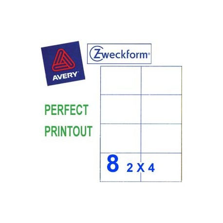 Zweckform 3427 Multipurpose Labels A4 105mmx74mm 800's White