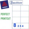 Zweckform 3427 Multipurpose Labels A4 105mmx74mm 800's White