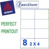 Zweckform 3426 Multipurpose Labels A4 105mmx70mm 800's White