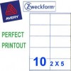 Zweckform 3425 Multipurpose Labels A4 105mmx57mm 1000's White