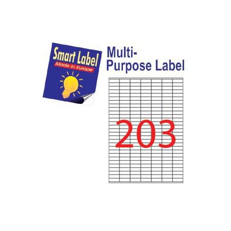 Smart Label 2609 Multipurpose Labels A4 30mmx10mm 20300's White