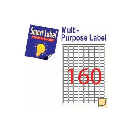 Smart Label 2604 Multipurpose Labels A4 22mmx12mm 16000's White