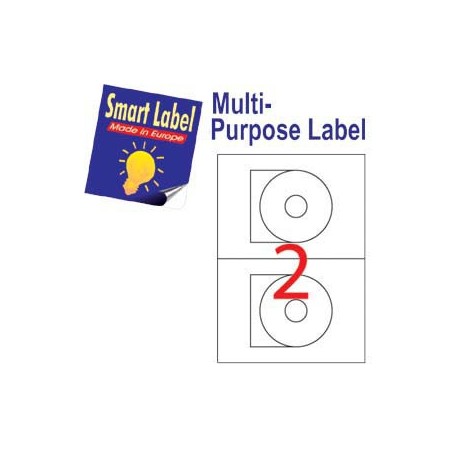 Smart Label 2595 多用途圓形光碟標籤 A4 直徑114.5毫米 200個 白色