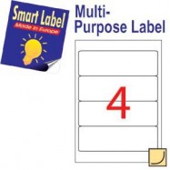 Smart Label 2580 Multipurpose Labels A4 192mmx61mm 400's White
