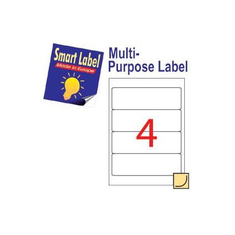 Smart Label 2580 Multipurpose Labels A4 192mmx61mm 400's White