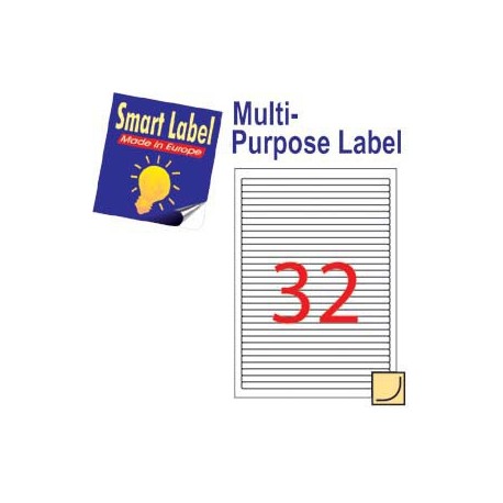 Smart Label 2575 Multipurpose Labels A4 192mmx8.5mm 3200's White