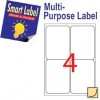 Smart Label 2574 Multipurpose Labels A4 139mmx99.1mm 400's White