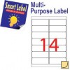 Smart Label 2556 Multipurpose Labels A4 99.1mmx38.1mm 1400's White