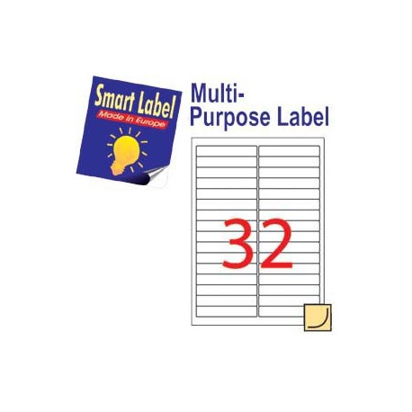 Smart Label 2546 Multipurpose Labels A4 96.5mmx16.9mm 3200's White