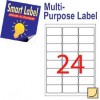 Smart Label 2518 Multipurpose Labels A4 64mmx34mm 2400's White