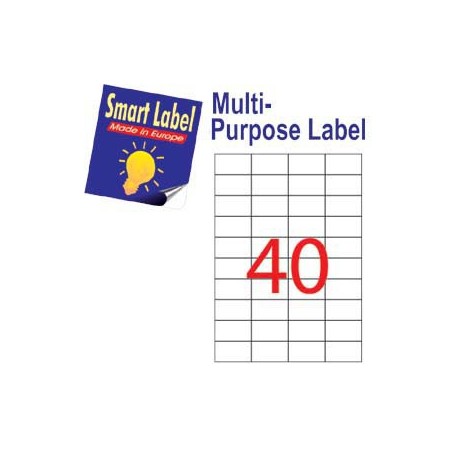 Smart Label 2511 Multipurpose Labels A4 52.5mmx29.7mm 4000's White