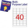 Smart Label 2508 Multipurpose Labels A4 48.5mmx25.4mm 4000's White