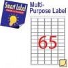 Smart Label 2505 Multipurpose Labels A4 38.1mmx21.2mm 6500's White