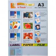 A Tech K6043 Laser &amp; Copier Film Labels A3 10Sheets Crystal Clear