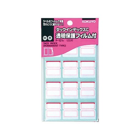 Kokuyo TA121R Tack Index Label Red