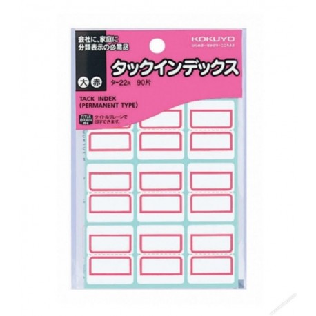 Kokuyo TA22R Tack Index Label Red