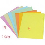紙質文件套 F4 米/藍/綠/橙/粉紅/黃/金黃色