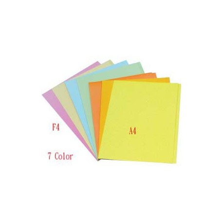 紙質文件套 F4 米/藍/綠/橙/粉紅/黃/金黃色