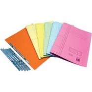 74/D 紙質文件套連快勞鐵 F4 米/藍/綠/橙/粉紅/黃色