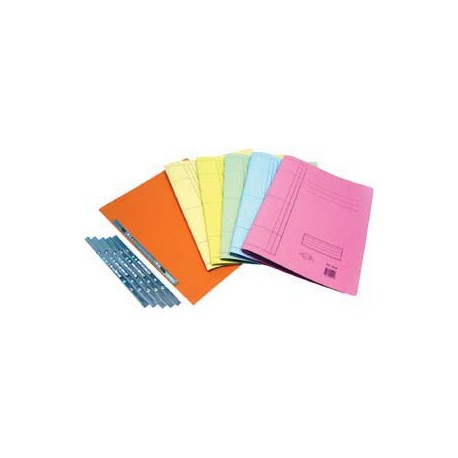 74/D 紙質文件套連快勞鐵 F4 米/藍/綠/橙/粉紅/黃色