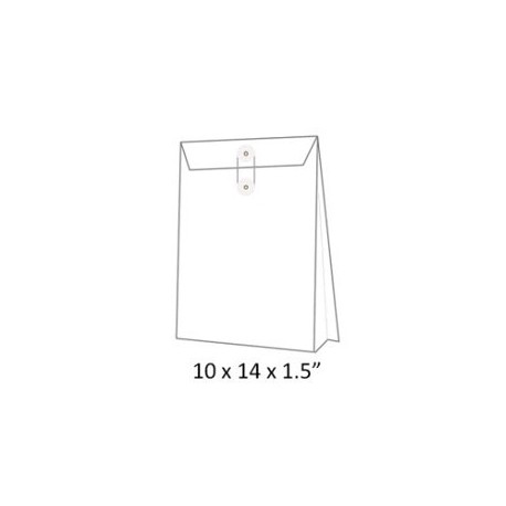 Expandable Envelope w/String 10"x14"x1.5" White