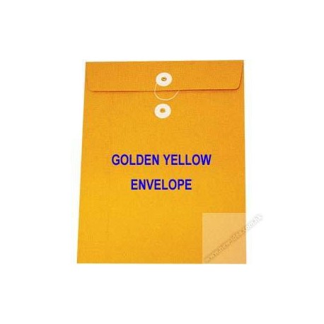 Expandable Envelope w/String 12"x16"x4" Golden Yellow