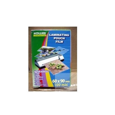 Hollies Laminating Film 2R 60mmx90mm 100mic 100Sheets