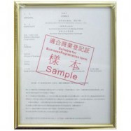 HK Business Registration Frame Aluminum Frame Golden