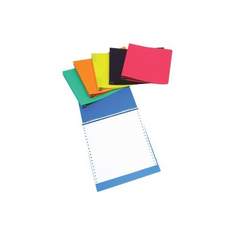 CBS P08 Computer Form Plastic Binder 9.5"x11" Black/Blue