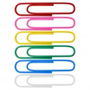 Round Jumbo Paper Clip 2" 35's Assorted Colors